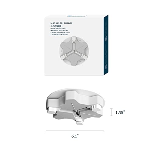 Kitchendao Jar Opener Under Cabinet For Weak Hands & Seniors With Arthritis, Effortless Lid Opener With 3 Grippers, Bottle Opener Can Opener Under Counter, Gift For Father Mother Grandpa Grandma Wife #TOP6