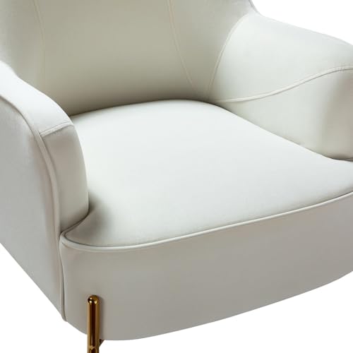 Image of Lakdi The Furniture Co Modern Velvet Lounge Chair for Home & Living Room | Accent Armchair with Solid Wood Structure & MS Metal Legs | 5 Years Warranty | Free Assembly - 151851217