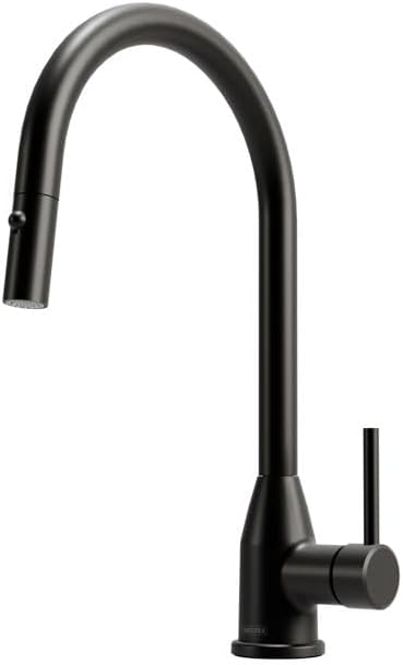 HELVEX Kitchen Sink Faucet with Pull-Down Spray Head, 2 Jets in Matte Black UE-314-MB