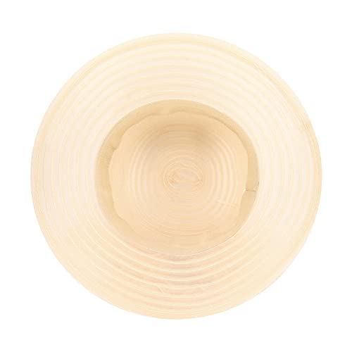 Haoohu Women's Church Derby Hat Wide Brim Bow Bucket Hat Wedding Dress Hat Fascinator Bridal Tea Party Hat Beige #TOP3