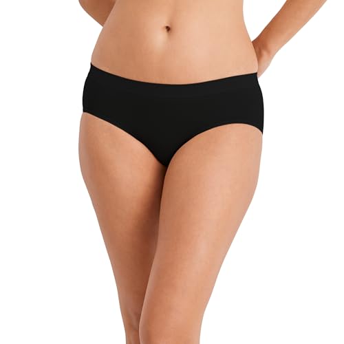 Jockey Women's Underwear Seamfree Hipster, Black, L