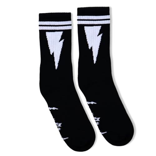 x Mike Vallely | Premium Skater Crew Socks | Lightning Bolts | Made in USA