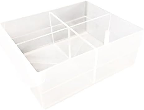 AUTUMN Divisores para armario de almacenamiento de plástico con cajones grandes, divisor de 4 secciones para cajón grande Akro-Mils 20702, paquete