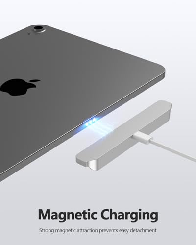 Image of Magnetic Wireless Charger for iPad 10th Generation, iPad (A16) Only, 18W Fast Charging Smart Connector Alloy Wireless Charging Pad with USB-C Cord Cable