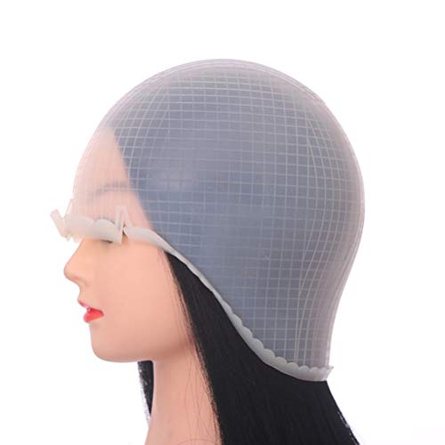 Dyeing Color Tohatol Hair Color Hat for Women Diy Highlight Cap Scrub Cap Highlight Cap Ladies Hat Hair Dying Cap Highlighting Hook Tool Belt Women's Major White - Image 3
