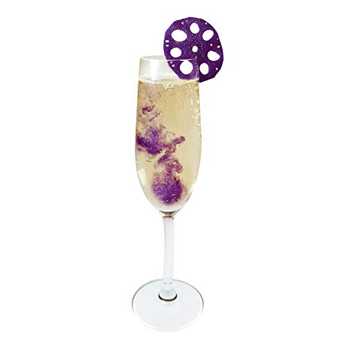 Wild Hibiscus Blue Lotus Root in Butterfly Pea Flower and Elderflower Syrup - 200g (7oz) | Specialty Garnish for Cocktails and Foods, Create Eye-Catching Presentations, Vibrant and Flavourful - Thumbnail 2