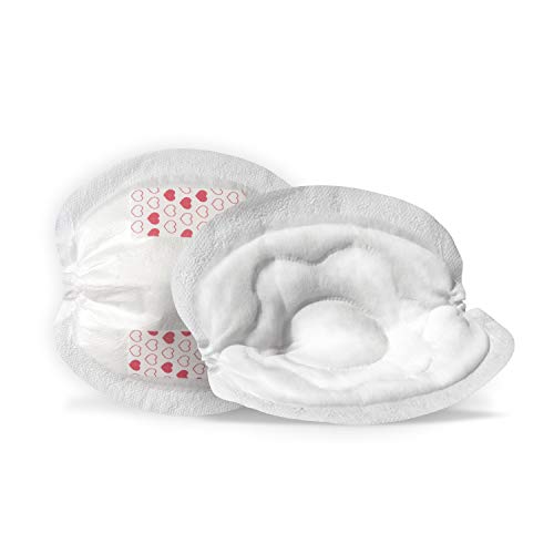 BLITZJO Coppette Assorbilatte Usa E Getta Con Antibatterico Con Doppio Adesivo Seno Capezzoli Imbottite Cotone Traspiranti Notte Giorno Mamma Raccoglilatte Adesive(120 Pezzi)