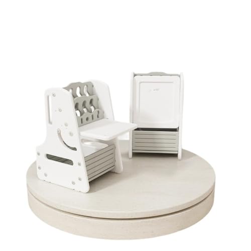 Fiyyuga お絵描きボード キッズデスク イーゼル付き 大きい 多機能テーブル&チェア 絵本棚 知育 収納付き おしゃれ 軽量 コンパクト絵本ラック (3 in 1 描画ボード(椅子を持ってきてください),ホワイト)