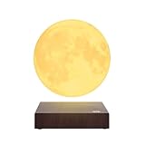 VGAzer Lampada a forma di luna galleggiante, lampada a forma di luna magnetica, 16 colori, 15 cm, luce notturna 3D rotante con decorazione per la stanza, regalo di compleanno e Natale per bambini (16