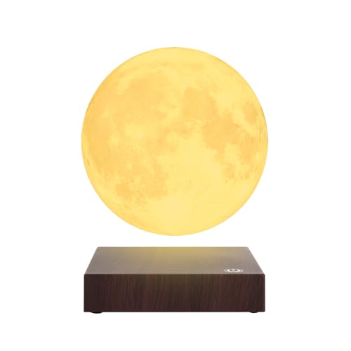 VGAzer Schwebende Mondlampe magnetisch schwebende Mondlampe 16 Farben 15 cm drehendes 3D-Nachtlicht mit Raumdekoration Mondlicht Geburtstags- und Weihnachtsgeschenke für Kinder (16 Farben)