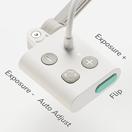 OKIOLABS OKIOCAM S2 Document Camera Webcam with Microphone, Supports iPad iOS, for Online Learning, Tutoring, Doc Cam for Teachers for PC/Mac/Chromebook