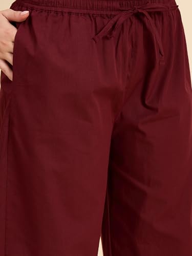 Image of Nermosa Women's Loose Cotton Relaxed Fit Palazzo