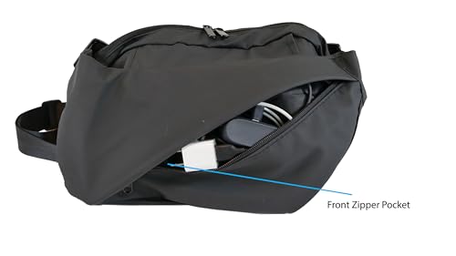 Belt Bag/Crossbody Bag/Waist Bag/Shoulder Bag/Sling Bag/Fanny Pack/Casual Everyday Bag for women and Men - Sleek Lightweight Waterproof Black2