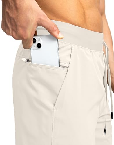 Image of Soothfeel Men's Running Shorts with Zipper Pockets 9 inch / 7 inch / 5 inch Quick Dry Eight Basketball Gym Workout Athletic Shorts