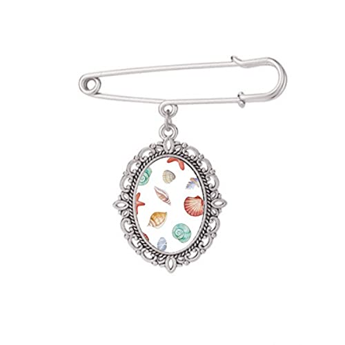 Broche festonnée colorée pour chemise et robe en maille M