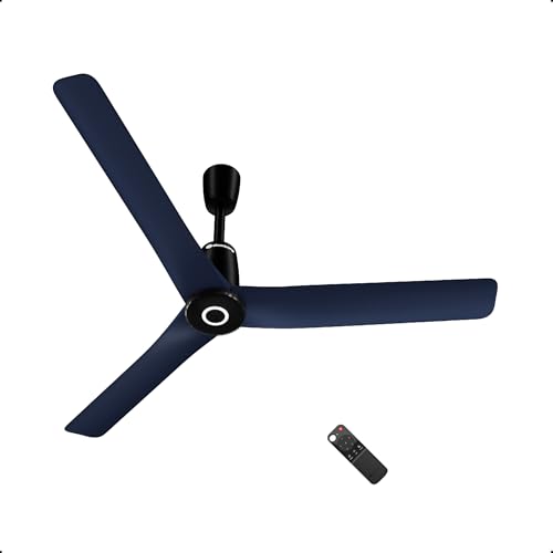 atomberg Aris Contour Smart 1200mm Voice Controlled BLDC Ceiling Fan with Remote | BEE 5 star | Best-in-class Air Flow | Silent Operation | Designer Fan | 3 Year Warranty | Ritz Blue