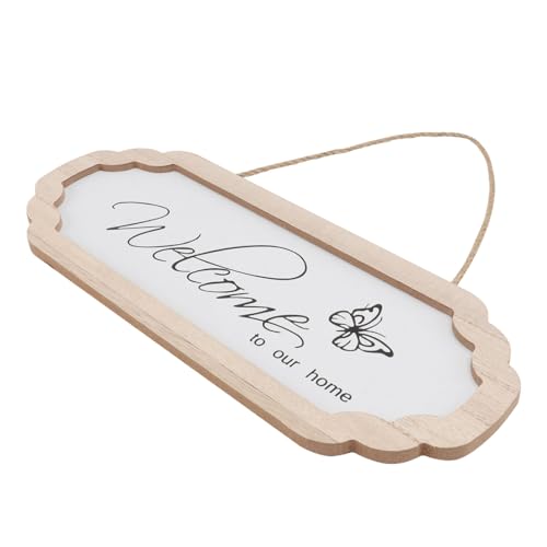 BATHVEVE Letrero De Puerta De Madera Letrero De Puerta De Bienvenida Para De Entrada Adorno Colgante Para Decoración De Placa De
