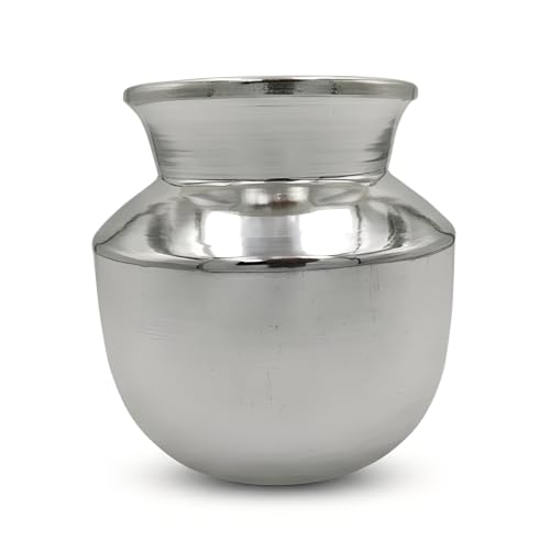 Image of BLeaf German Silver Plain Kalash (Small, 7cm Dia x 9cm H, 100g)