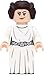 LEGO Star Wars Minifigur Prinzessin Leia (2019) im weißen Kleid mit Laserschwertern
