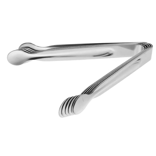 Cabilock Professional Grade Ice Tongs Mini Food Tongs Set for Sugar Cubes Candy Bbq Toast Compact Lightweight