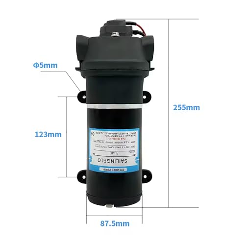 Image of Diaphragm Pump 12V DC 4.5 GPM 40 PSI Water Pressure Pump for Caravan /RV /Boat /Marine (12V)
