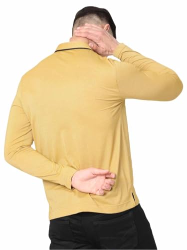 Image of STELLERS Men's Full Sleeve Polo T-Shirt | Feather Touch Feel| Regular Fit| Odour Resistant| Anti-Static| Wrinkle Free| Quick Dry | Stretchable| Lightweight| Sweat-Proof