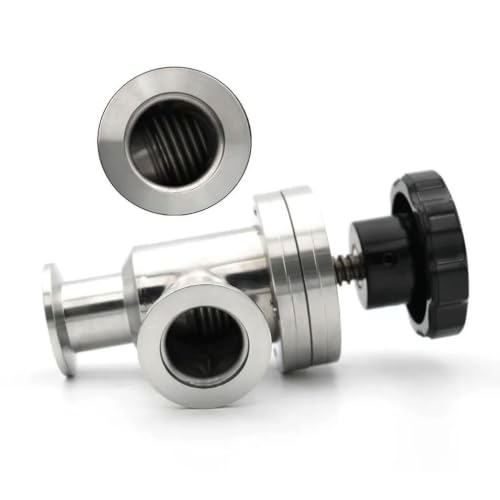 Válvula de aleta de vacío manual KF40 tipo L acero inoxidable 7