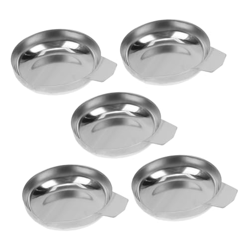 AUTSUPPL Digital Scale Weighing Pan 5pcs Stainless Steel Scale Trays Kitchen Food Scale Jewelry Scale Scale Bowl Laboratory Auxiliary Equipment