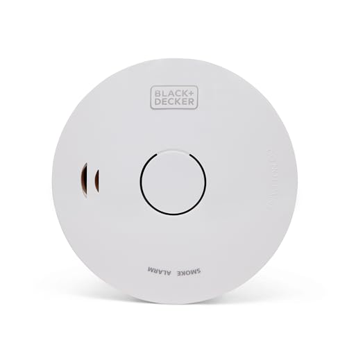 BLACK+DECKER CONNECTED Smoke Alarm. Wireless Interlinked, 10 Year Lithium Battery Smoke Alarm for Home. Easy Install Optical Smoke Detector Fire Alarm. With Test/Silence Button. White.