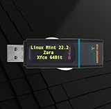 Linux Mint 22.2 "Zara" | Linux Betriebssystem installieren | Windows Alternative | Bootfähiger USB 3.2 Stick Typ A 64GB | LibreOffice, Firefox, 50GB frei für Ihre Daten (Xfce, Linux)
