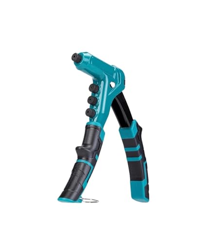 Nagelpistole, Einhand-Nietpistole, Pop-Nietpistolen-Set, Professionelles Handnietgerät, Manuelles Nietwerkzeug Mit 200 Nieten For Metall,Müheloses Heften