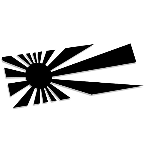 Decus Rising Sun Plate L 2357 (black) // Sticker OEM JDM Style Vinyl Transfer