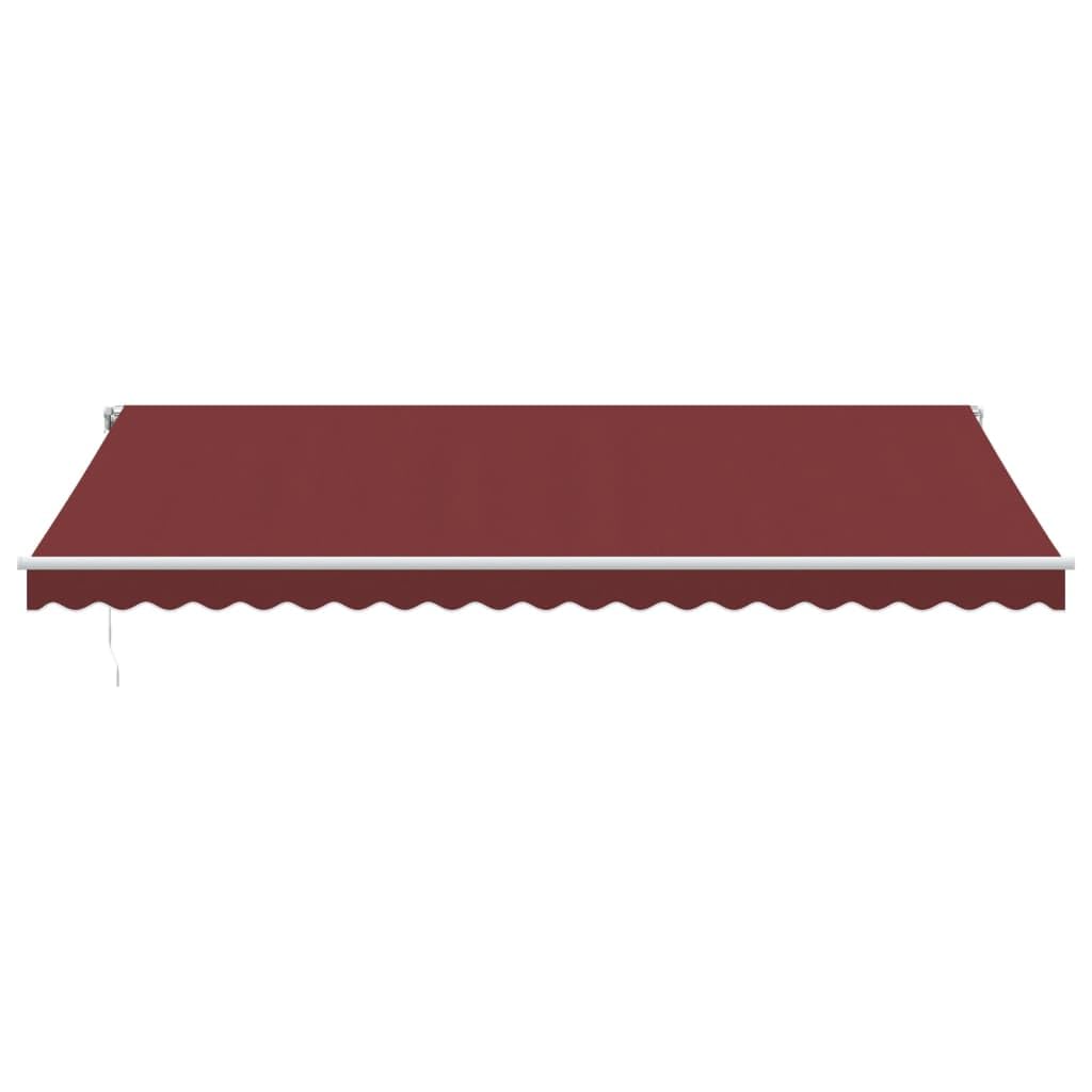 Festnight Store Banne Motorisé 5x3,5 Store banne Electrique avec Télécommande Auvent Rétractable à Bras Repliable pour Balcons Terrasse et Jardin-Bordeaux et blanc-500 x 350 cm