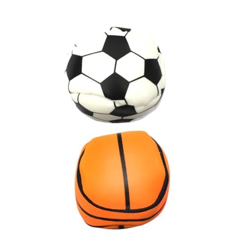 ibasenice 12pcs Hand Sewn Leather Basketball Football Shaped Sandbags Outdoor Boys and Girls Game Toy