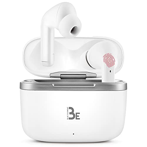 Be Live Écouteurs Bluetooth sans Fil 5.1 avec Son Stéréo, 2 Microphones Intégrés, Contrôle Tactile, 16H d’Autonomie, Appairage Facile, Étui Charge Rapide USB-C pour iOS/Android - Nouveau (Blanc) Cover