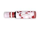 Contenido: 1 cañón Cañón de confeti en formato de corazones y pétalos rojos. 30 cm
