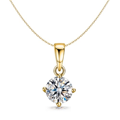 HighSpark 925 Silver Solitaire Pendant with Chain for Women | 92....