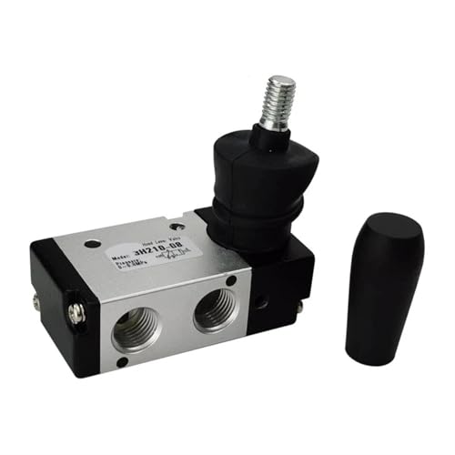 Válvula electromagnética manual neumática de 2 posiciones modelo 3H210-08 de 1 unidad 6
