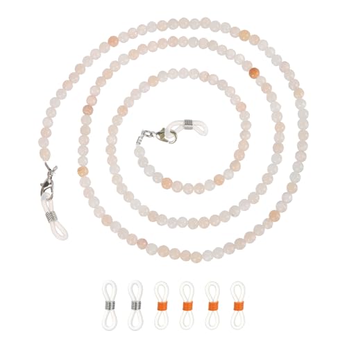 Chaîne de lunettes de soleil femme cordon perles bohème rose