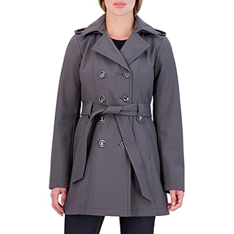 Sebby Women's Water Resistant Trench Coat Cover