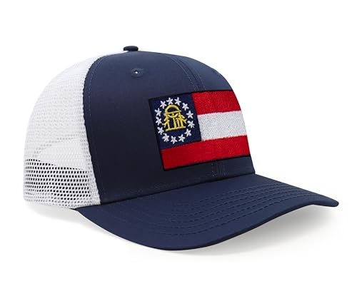 Image of International Tie State Hat for Men and Women, Adjustable Snapback Trucker Baseball Cap with Embroidered Patch