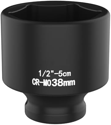 1-1/2" Socket, Water Heater Element Wrench with 1/2" Drive, Ideal for Removing & Replacing All Residential Screw-in Water Heater Elements, Fits for Camco, GE and More, 6-Point Anti-Rounding Design