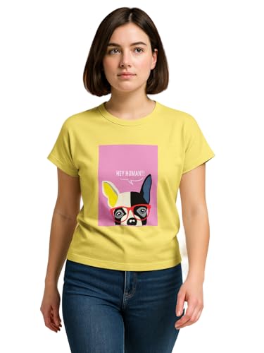 Image of HELLCAT Mulitcolor Trendy Printed Body Fit T-Shirt for Women | Pack of 1 T-Shirt