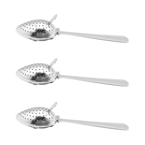 MAGICLULU Filtre À Thé En Acier Inoxydable Lot De 3 Infuseurs Réutilisables Avec Poignée Longue Pour Feuilles De Thé En Vrac Herbes Et Épices Accessoire...