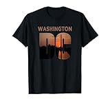 Washington DC Monument Skyline Art Vacation Souvenir Gift T-Shirt
