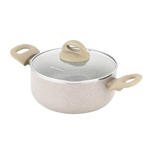 FLORINA Pot en aluminium ISLA 2,4L I 20 cm I Casserole en aluminium avec revêtement anti-adhésif I Chauffage rapide et uniforme I Poignées Soft-Touch I...