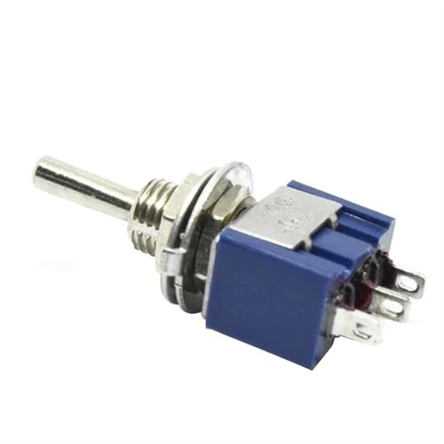 Mini interruptor de palanca azul MTS-103 On-Off-On con capuchón impermeable de 6mm 6