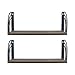HomeRoots Black 70% MDF Wood Veneer 30% Metal Set of Two Arched Wooden Floating Wall Shelves