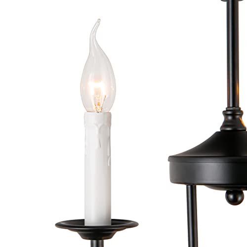 Psyverii INC20220004 3 Lights Farmhouse Candle Style Chandelier, Rustic Ceiling Pendant Light Fixture thumb #2