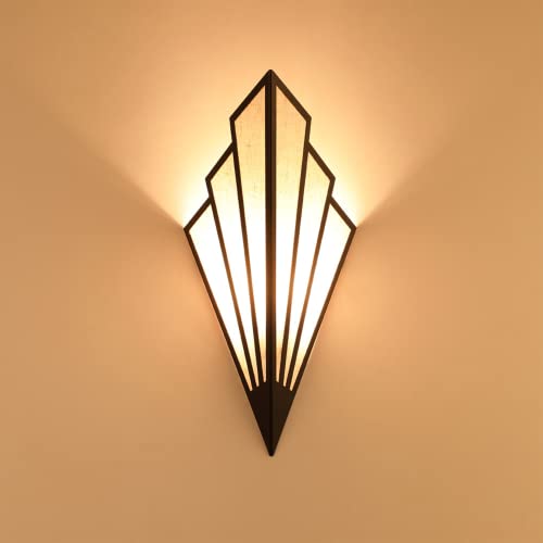 Modern Wall Light Simple Creative Wall Sconces Bedroom Aisle Living Room Wall Lamp Holder E12 Socket Art Deco Lighting Fixture Black (Bulb Not Included) (Pack of 2) - Image 3